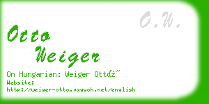 otto weiger business card